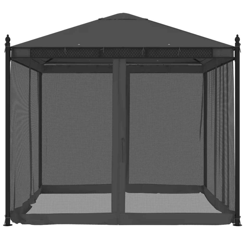 Paviljong Med Nätväggar 2,93X2,93 M Stål