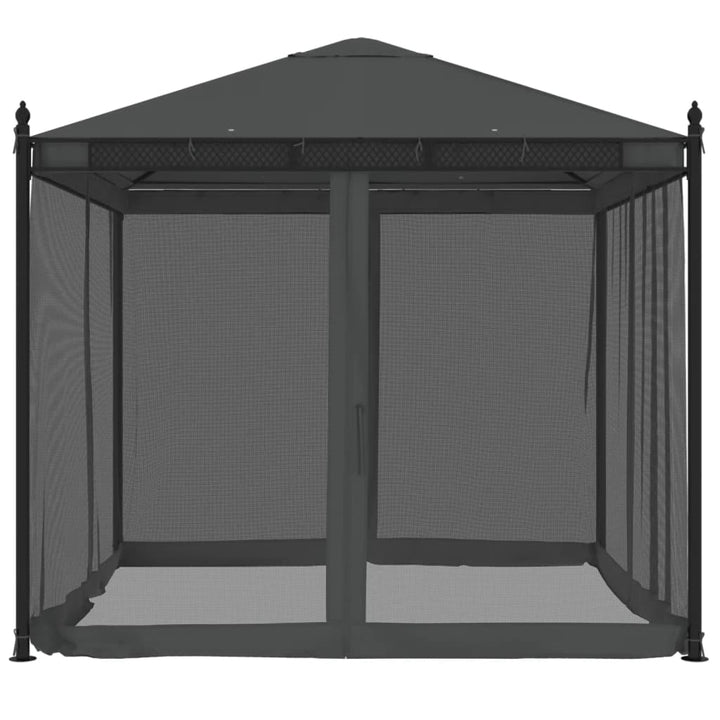Paviljong Med Nätväggar 2,93X2,93 M Stål