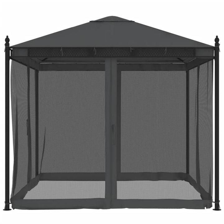 Paviljong Med Nätväggar 2,93X2,93 M Stål