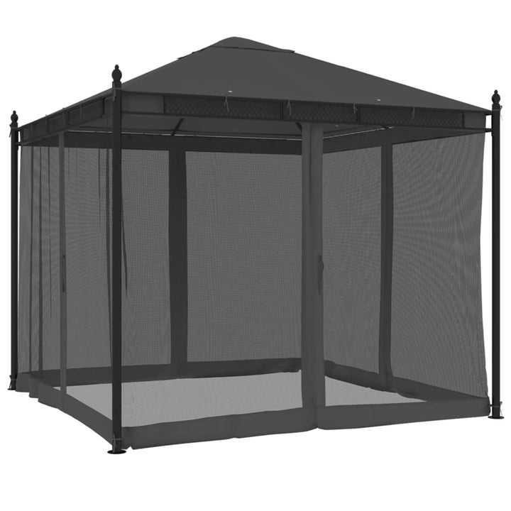 Paviljong Med Nätväggar 2,93X2,93 M Stål