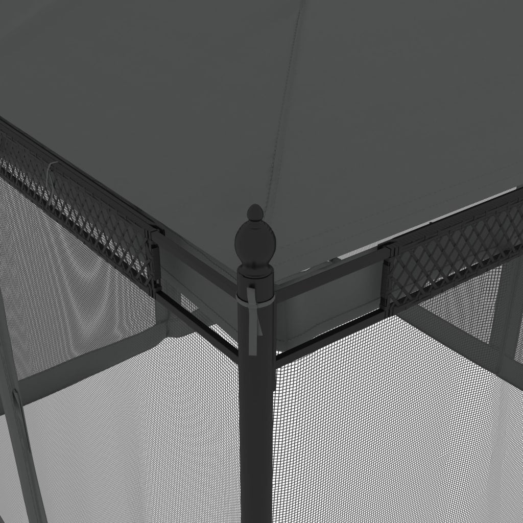 Paviljong Med Nätväggar 2,93X2,93 M Stål