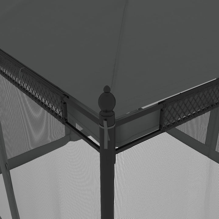 Paviljong Med Nätväggar 2,93X2,93 M Stål