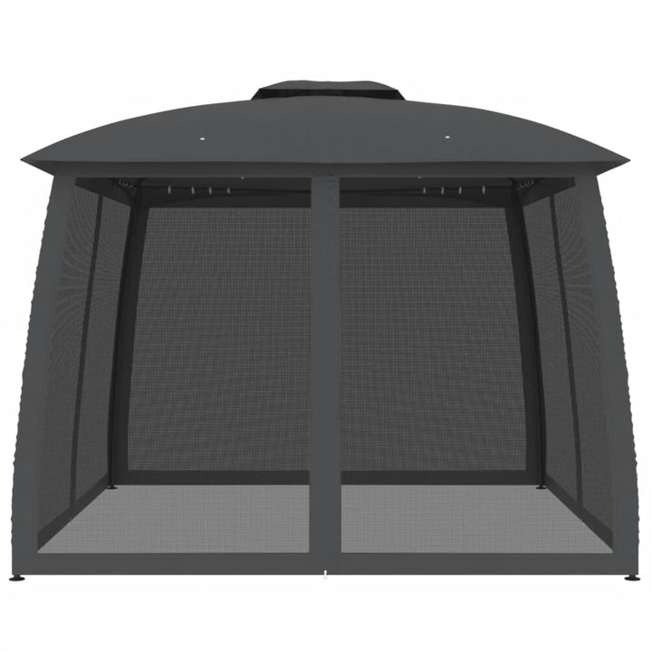Paviljong Med Dubbelt Tak &amp; Nätväggar 2,93X2,93 M Stål