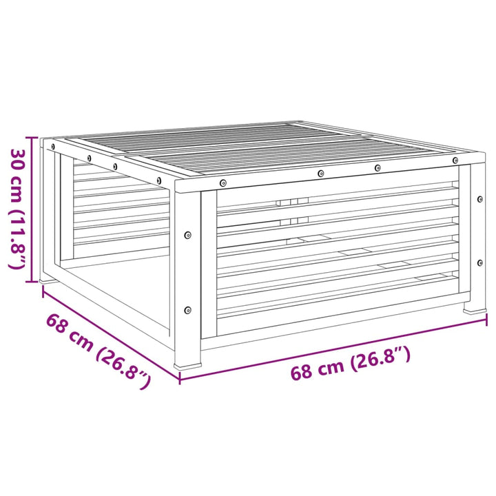 Trädgårds 68X68X30 Cm Massivt Akaciaträ