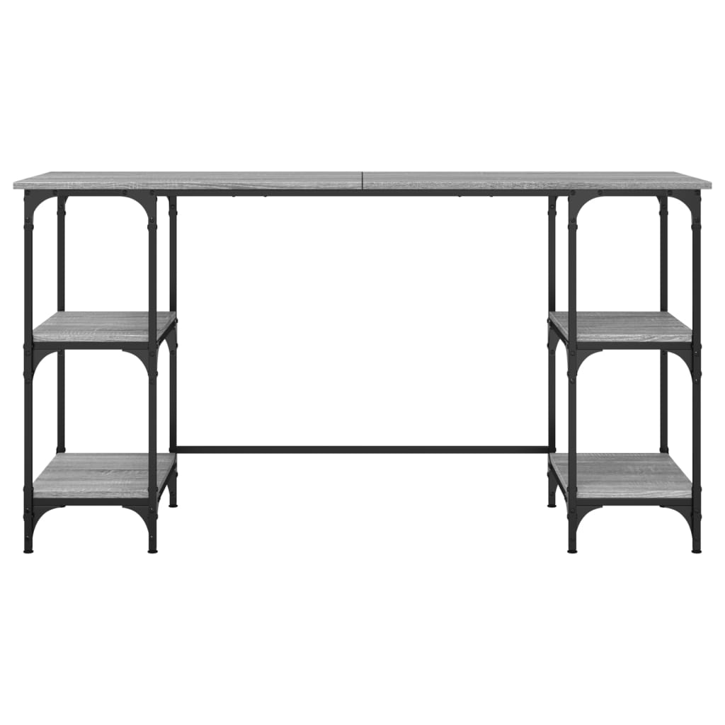Skrivbord 140X50X75 Cm Metall Och Konstruerat Trä