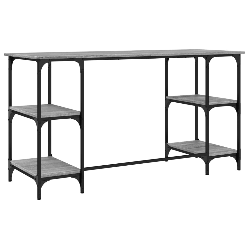 Skrivbord 140X50X75 Cm Metall Och Konstruerat Trä