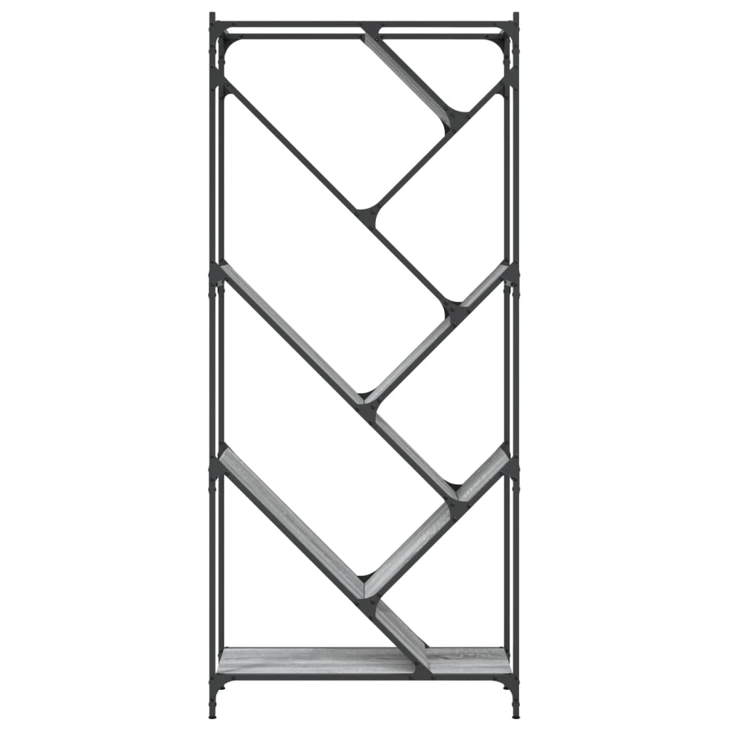 Bokhylla 79X30X180 Cm Konstruerat Trä Och Metall