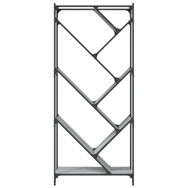 Bokhylla 79X30X180 Cm Konstruerat Trä Och Metall