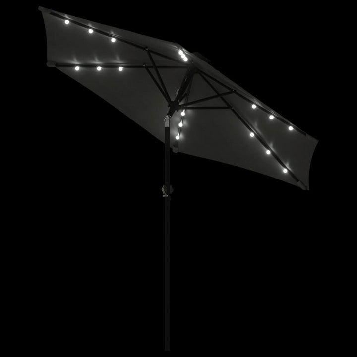 Trädgårdsparasoll Med Leds Och Stålstång 225X225X212Cm