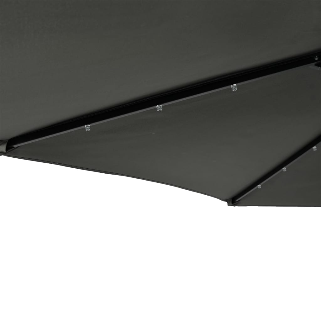 Trädgårdsparasoll Med Leds Och Stålstång 225X225X212Cm