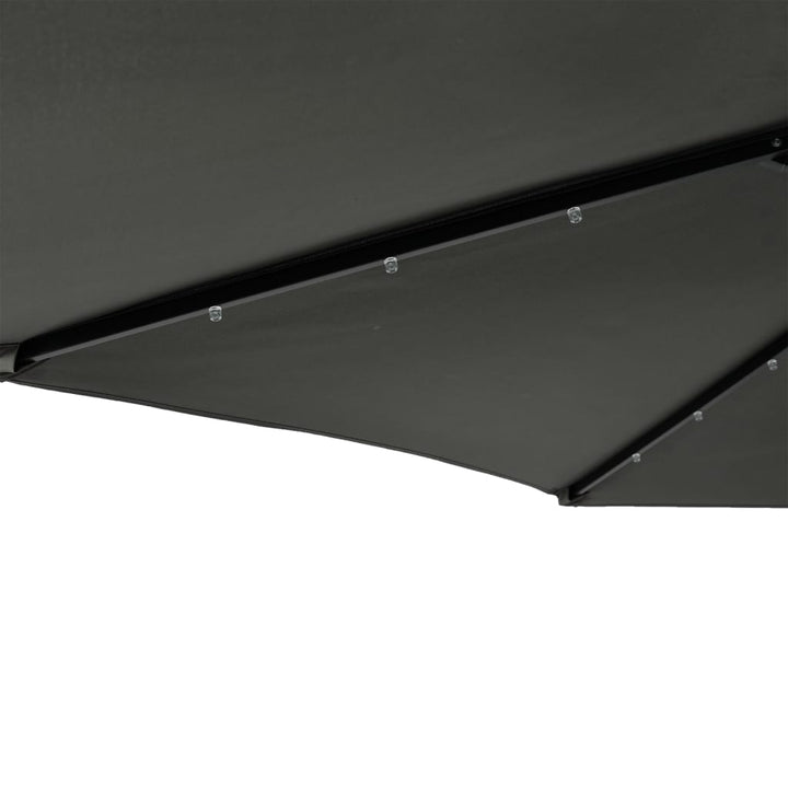 Trädgårdsparasoll Med Leds Och Stålstång 225X225X212Cm