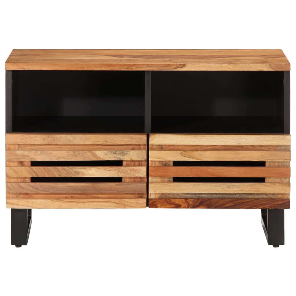 Tv-Bänk 70X34X46 Cm Massivt Akaciaträ