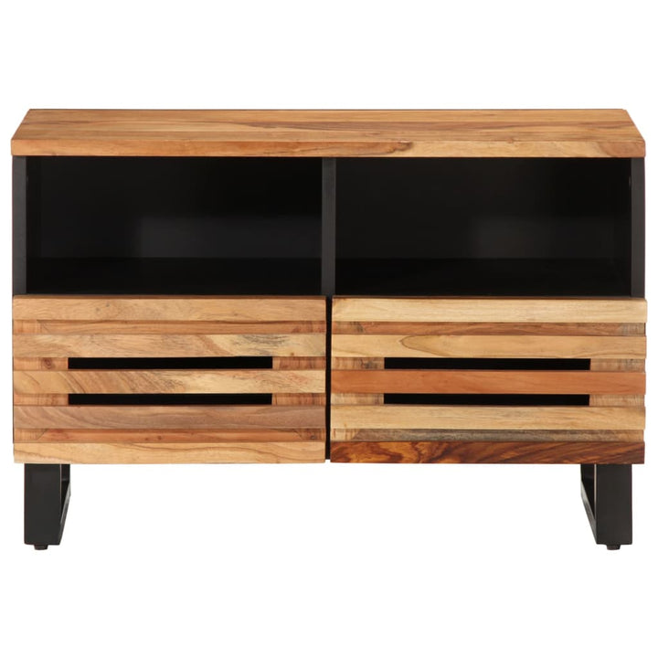 Tv-Bänk 70X34X46 Cm Massivt Akaciaträ