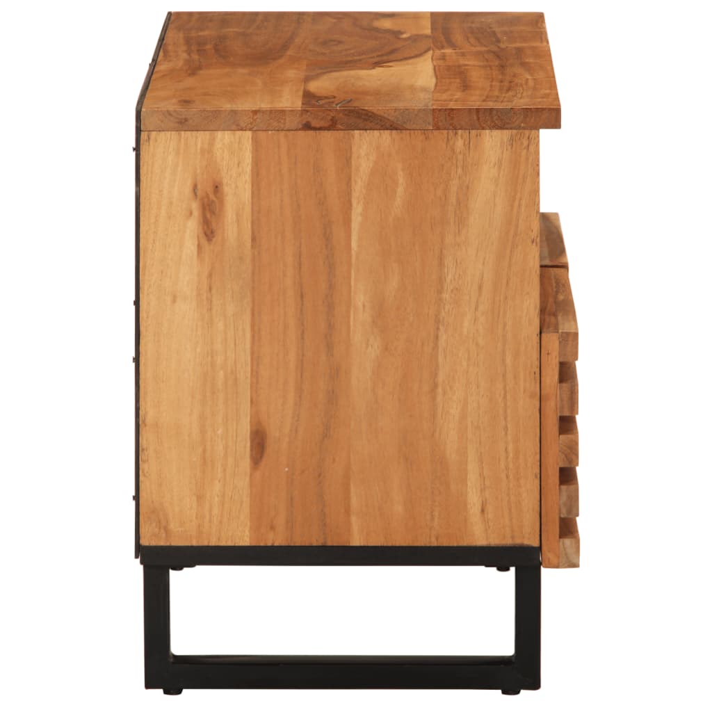 Tv-Bänk 70X34X46 Cm Massivt Akaciaträ