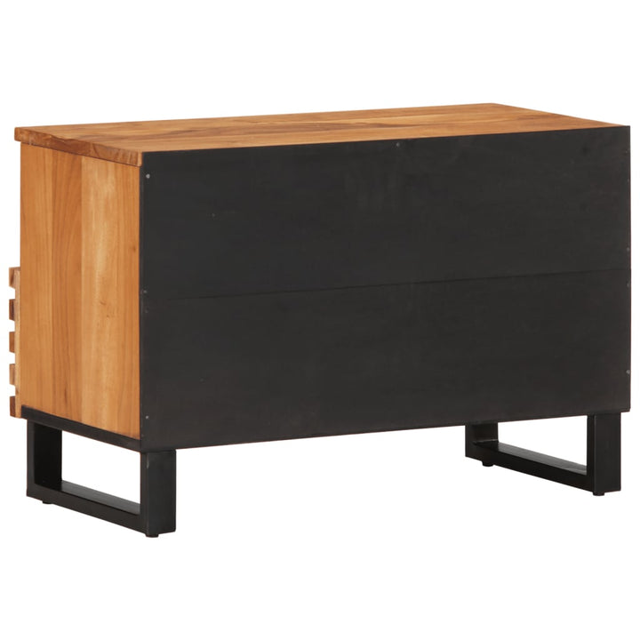 Tv-Bänk 70X34X46 Cm Massivt Akaciaträ