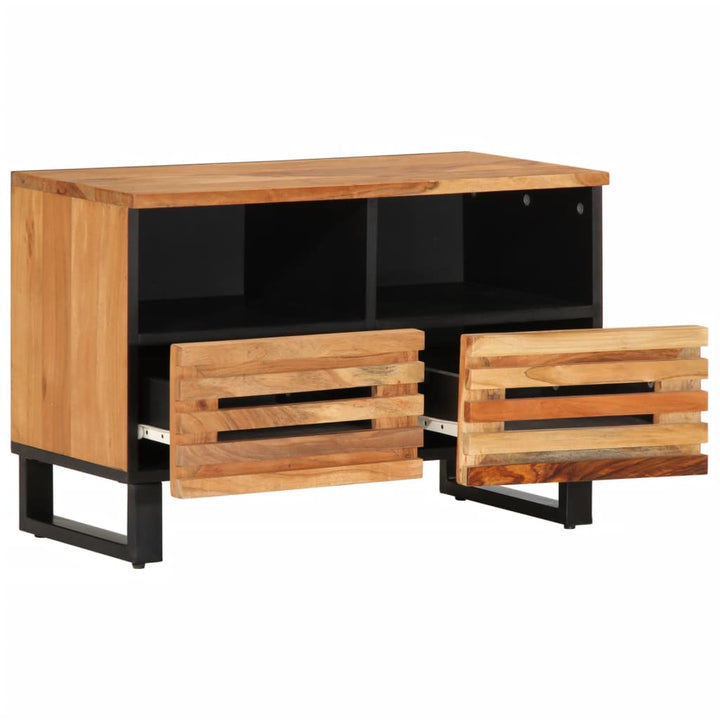 Tv-Bänk 70X34X46 Cm Massivt Akaciaträ