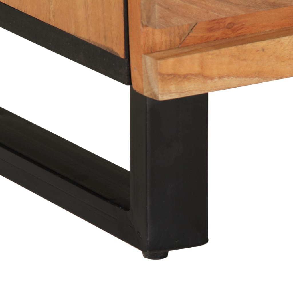 Tv-Bänk 70X34X46 Cm Massivt Akaciaträ