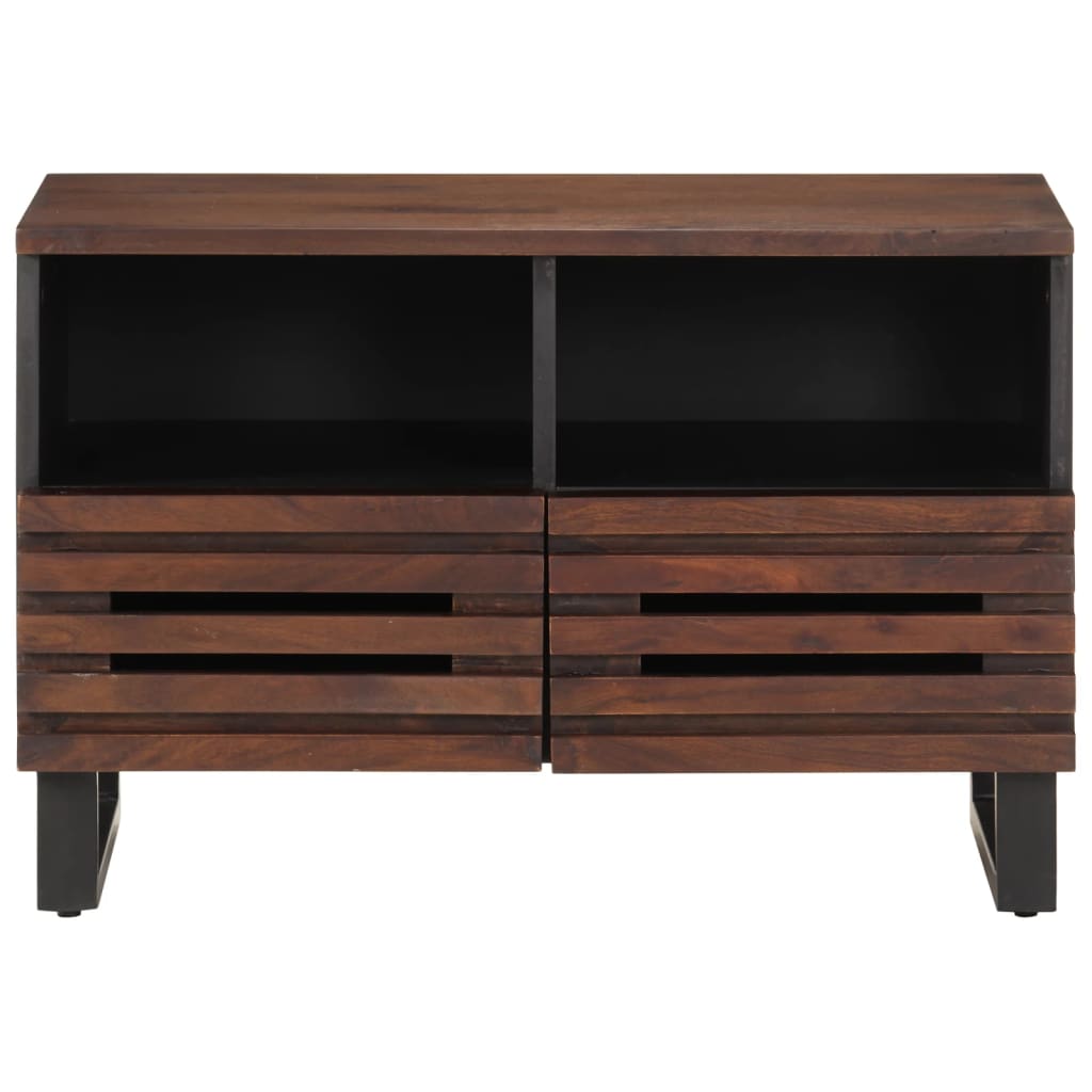 Tv-Bänk Brun 70X34X46 Cm Massivt Mangoträ