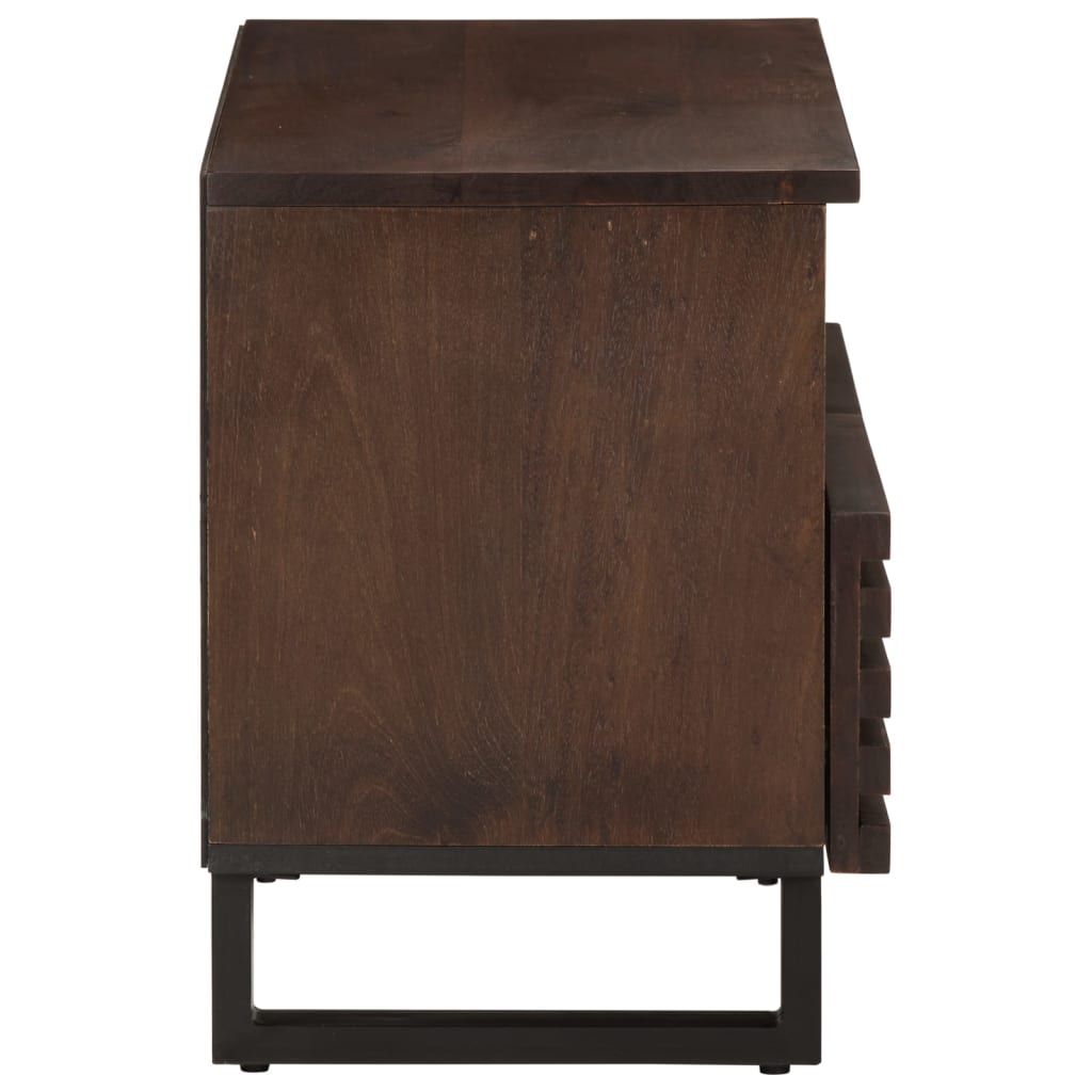 Tv-Bänk Brun 70X34X46 Cm Massivt Mangoträ