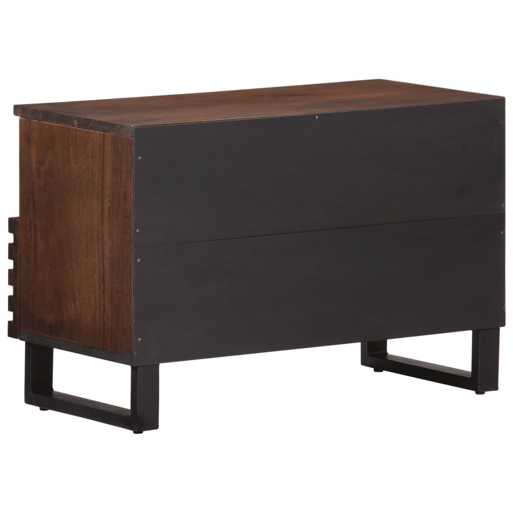 Tv-Bänk Brun 70X34X46 Cm Massivt Mangoträ