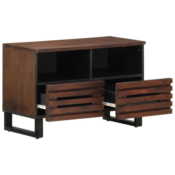 Tv-Bänk Brun 70X34X46 Cm Massivt Mangoträ