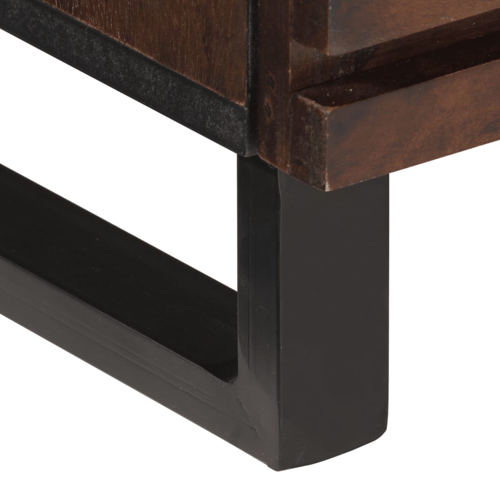 Tv-Bänk Brun 70X34X46 Cm Massivt Mangoträ