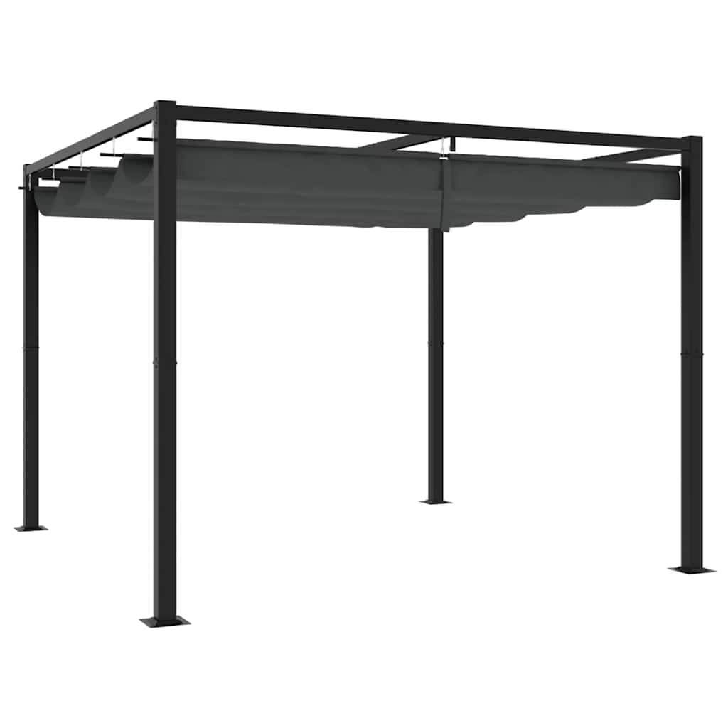 Paviljong Med Infällbart Tak Stål