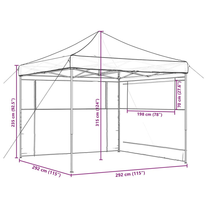 Pop-Up Hopfällbart Partytält
