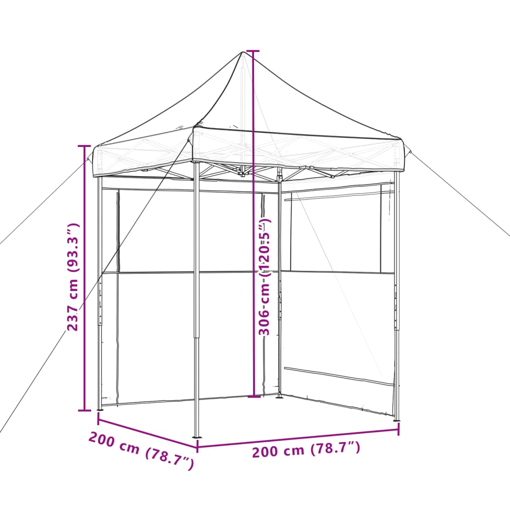 Pop-Up Hopfällbart Partytält