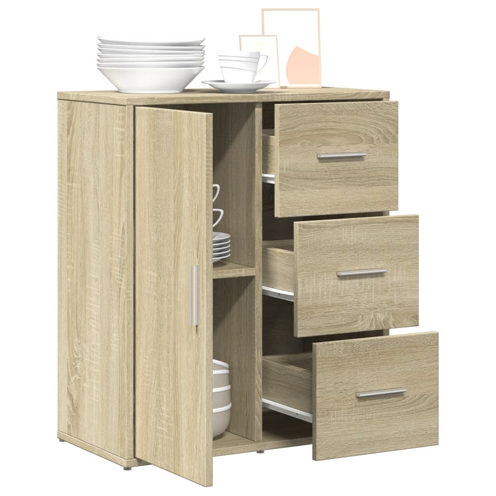 Skänk Sonoma-Ek 60X31X70 Cm Konstruerat Trä