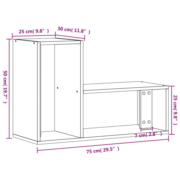 Tv-Skåp 2 St 75X30X50 Cm Konstruerat Trä