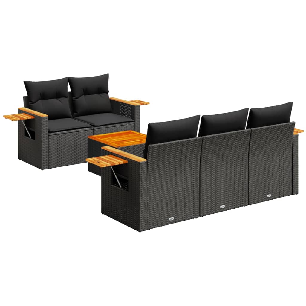Loungegrupp Med Dynor 6 Delar Konstrotting