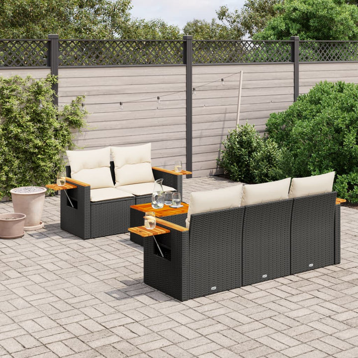 Loungegrupp Med Dynor 6 Delar Konstrotting