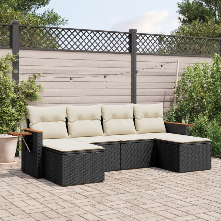 Loungegrupp Med Dynor 6 Delar Konstrotting