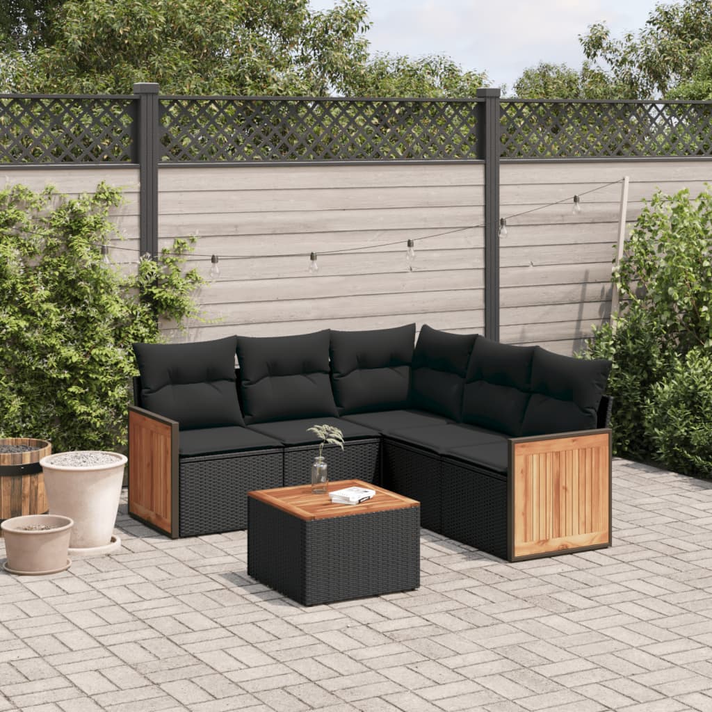 Loungegrupp Med Dynor 6 Delar Konstrotting