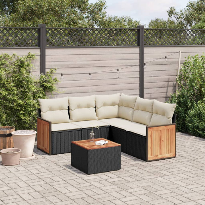 Loungegrupp Med Dynor 6 Delar Konstrotting