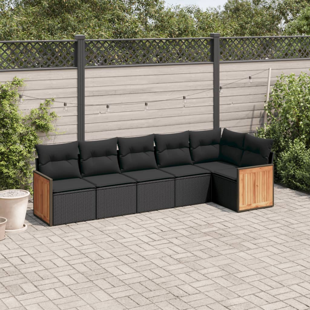 Loungegrupp Med Dynor 6 Delar Konstrotting