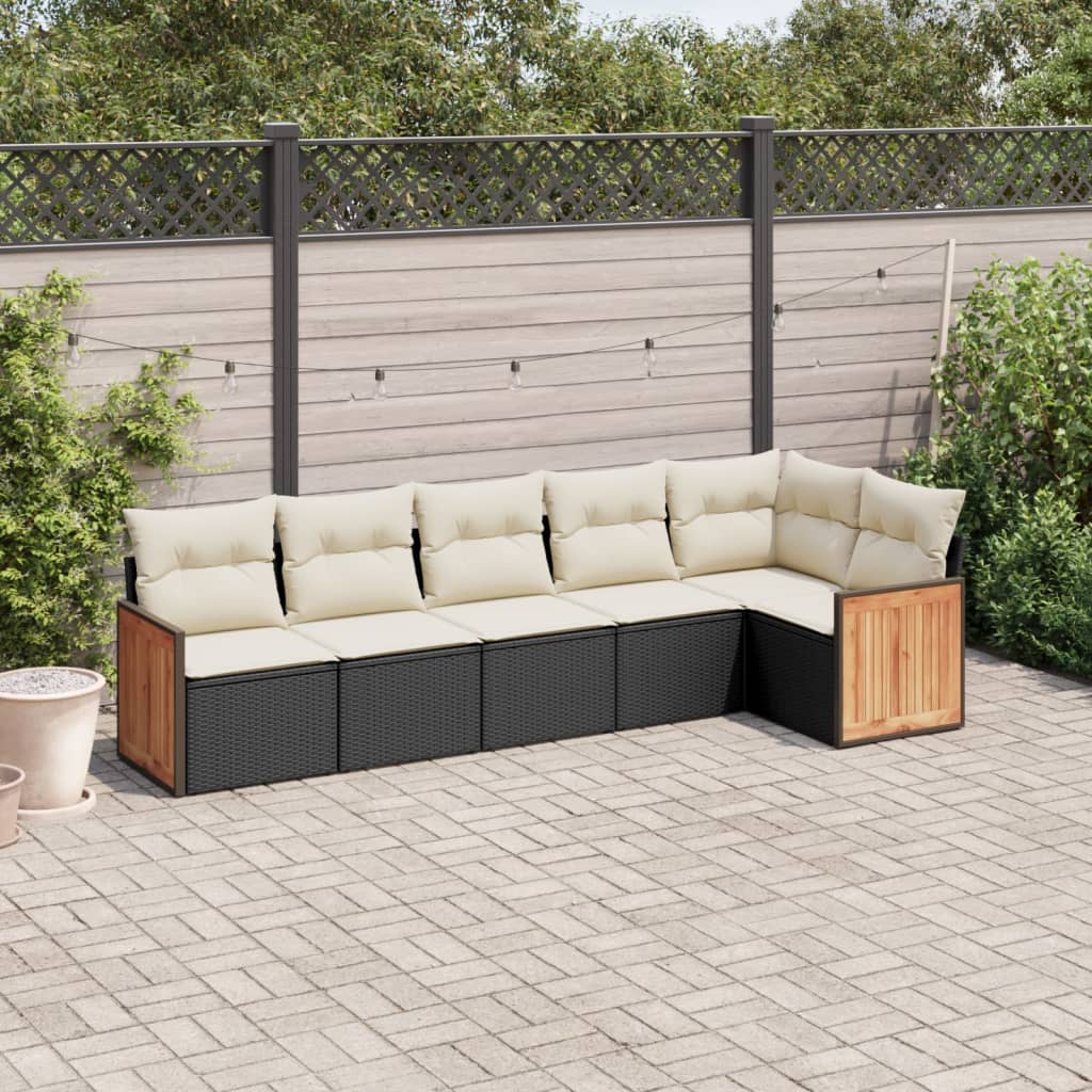 Loungegrupp Med Dynor 6 Delar Konstrotting