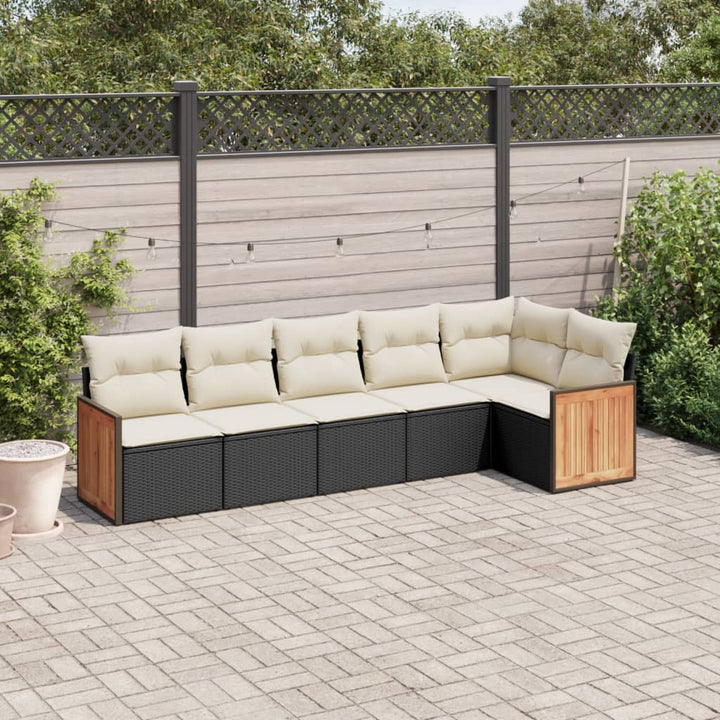 Loungegrupp Med Dynor 6 Delar Konstrotting
