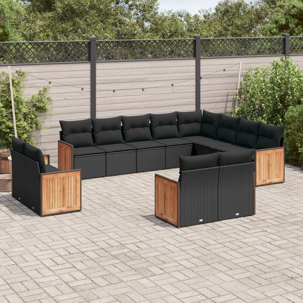 Loungegrupp Med Dynor 12 Delar Konstrotting