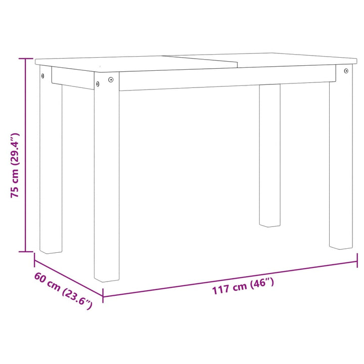 Matbord Panama 112X60X75 Cm Massiv Furu