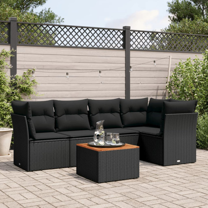Loungegrupp Med Dynor 6 Delar Konstrotting