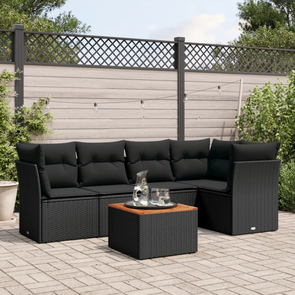 Loungegrupp Med Dynor 6 Delar Konstrotting