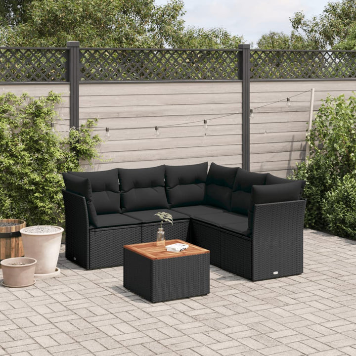 Loungegrupp Med Dynor 6 Delar Konstrotting