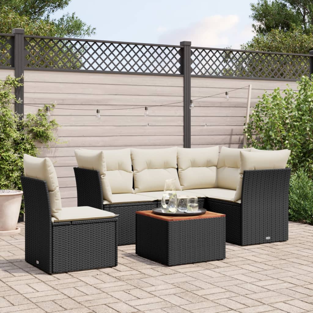 Loungegrupp Med Dynor 6 Delar Konstrotting