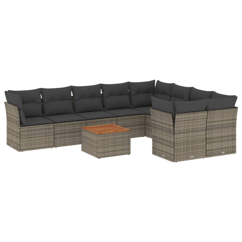 Soffgrupp För Trädgården Med Dynor 10 Delar Konstrotting