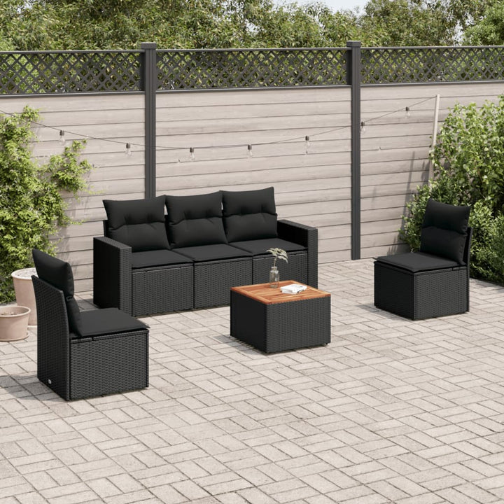 Loungegrupp Med Dynor 6 Delar Konstrotting