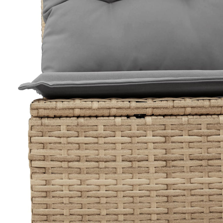 Soffgrupp För Trädgården Med Dynor 9 Delar Beige Konstrotting