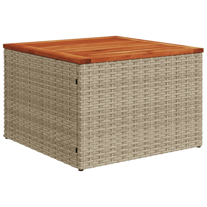 Matgrupp För Trädgården Med Dynor 7 Delar Beige Konstrotting