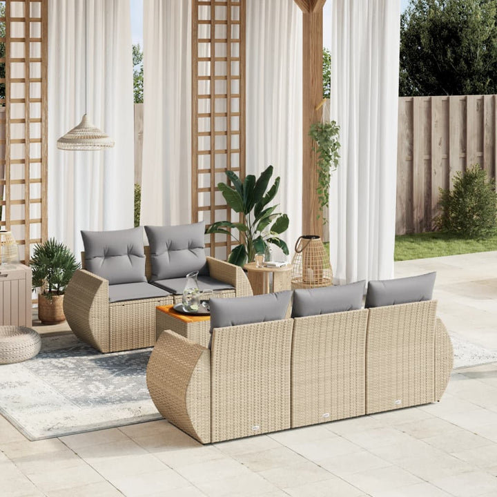 Loungegrupp Med Dynor 6 Delar Svart Konstrotting